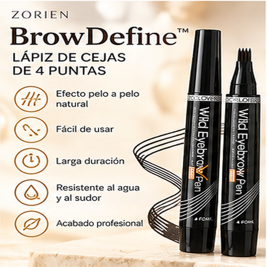 Zorien BrowDefine™ | Lápiz de Cejas de 4 Puntas